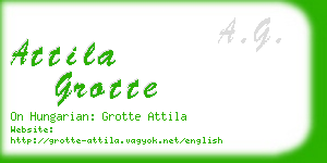 attila grotte business card